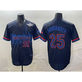 Toronto Blue Jays #25 Anthony Santander Navy Puhics 2025 World Series City Connect Limited Stitched Jersey