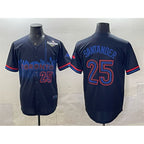 Toronto Blue Jays #25 Anthony Santander Navy Puhics 2025 World Series City Connect Limited Stitched Jersey