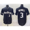 San Diego Padres #3 Jackson Merrill Black Puhics Gothic Edition Vapor Limited Stitched Jersey
