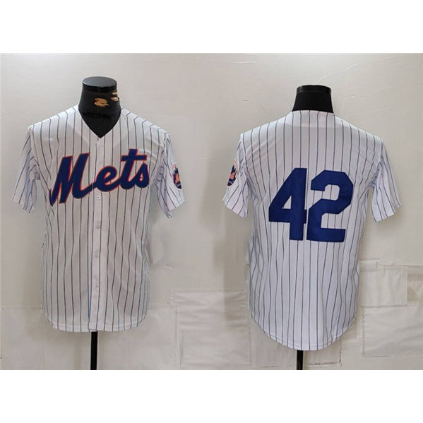 New York Mets #42 Jackie Robinson White Puhics Cool Base Stitched Jersey