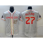Houston Astros #27 Jose Altuve Number White Puhics 2023 City Connect Flex Base Stitched Jersey