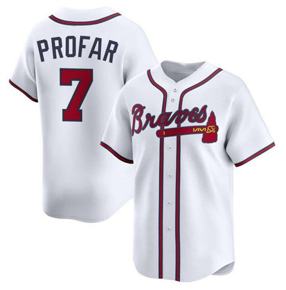 Atlanta Braves #7 Jurickson Profar White Puhics 2025 Home Limited Stitched Jersey