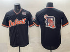 Detroit Tigers Team Big Logo Navy Puhics 2026 Alternate USA 250' Patch Vapor Premier Limited Stitched Jersey