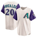 Arizona Diamondbacks #20 Luis Gonzalez Cream Puhics Throwback Cooperstown Collection Limited Jersey
