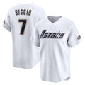 Houston Astros #7 Craig Biggio White Puhics Throwback Cooperstown Collection Limited Jersey