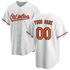 Custom Baltimore Orioles White Puhics Home Replica Jersey