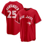 Toronto Blue Jays #25 Anthony Santander Red Puhics Canada Day Replica Jersey