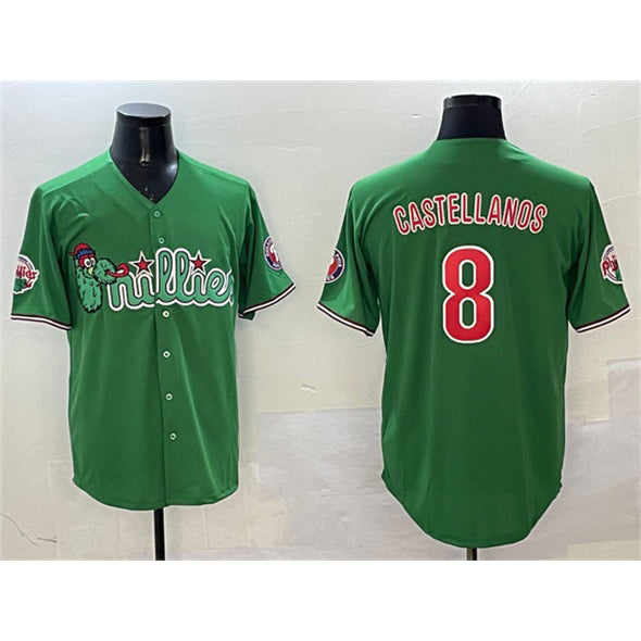 Philadelphia Phillies #8 Nick Castellanos Green Puhics Phanatic Limited Stitched Jersey