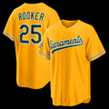 Oakland Athletics #25 Brent Rooker Gold Puhics Alternate Stadium Jersey