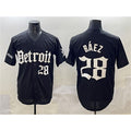 Detroit Tigers #28 Javier B¨¢ez Black Puhics 'Motor Gothic Edition' Vapor Premier Limited Stitched Jersey