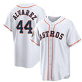 Houston Astros #44 Yordan Alvarez White Puhics 2022 World Series Home Stitched Jersey