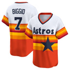 Houston Astros #7 Craig Biggio White Puhics Throwback Cooperstown Collection Limited Player Jersey