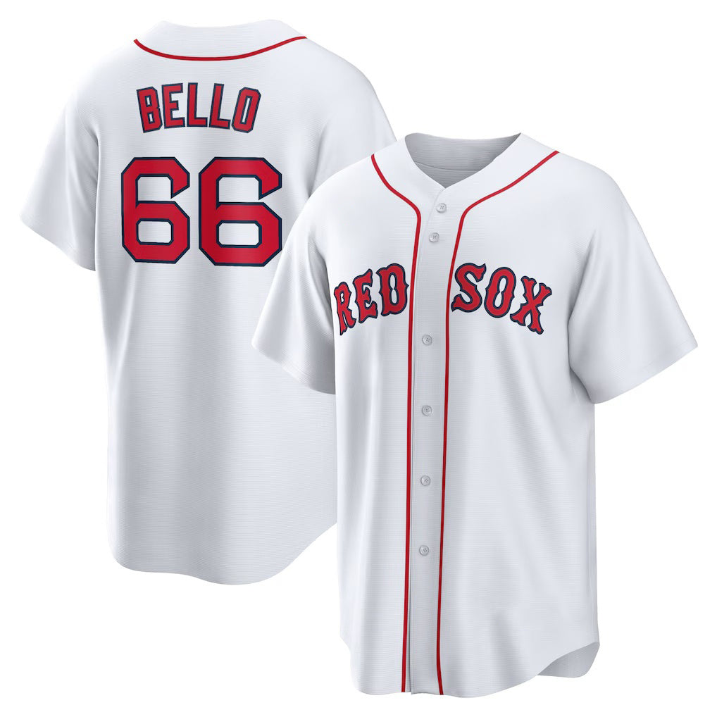 Boston Red Sox #66 Brayan Bello White Puhics Home Replica Jersey