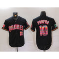 San Diego Padres #10 Jurickson Profar Black Puhics Mexico Cool Base Stitched Jersey