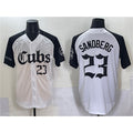 Chicago Cubs #23 Ryne Sandberg White Black Puhics 'Gothic North Side Edition' Vapor Premier Limited Stitched Jersey