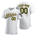 Custom Oakland Athletics White Puhics 2020 Stitched Flex Base Jersey
