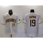 San Diego Padres #19 Tony Gwynn White Puhics Team Logo Stitched Cool Base Jerseys