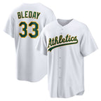 Oakland Athletics #33 JJ Bleday White Puhics Home Replica Jersey