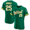Oakland Athletics #25 Brent Rooker Green Puhics Flex Base Stitched Jersey