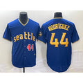 Seattle Mariners #44 Julio Rodriguez Number Blue Puhics 2023 City Connect Cool Base Stitched Jersey 1