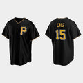 Pittsburgh Pirates #15 Oneil Cruz Black Puhics Alternate Team Logo Coolbase Jersey