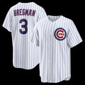 Chicago Cubs #3 Alex Bregman White Puhics Home Replica Jersey