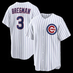 Chicago Cubs #3 Alex Bregman White Puhics Home Replica Jersey
