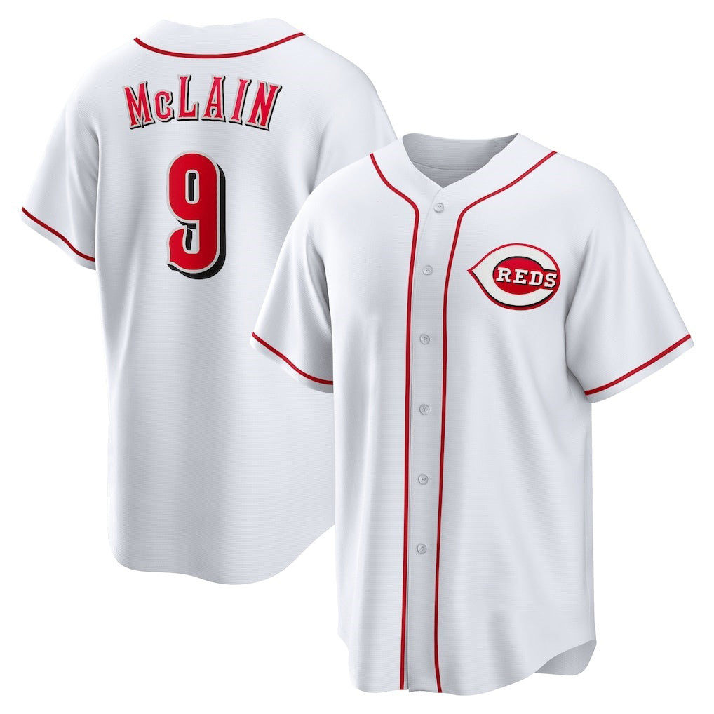 Cincinnati Reds #9 Matt McLain White Puhics Home Replica Jersey