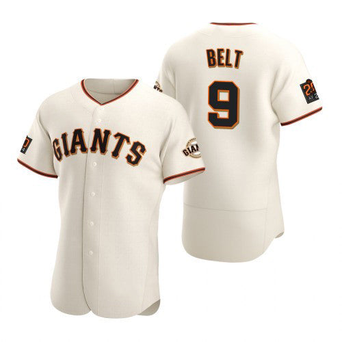 San Francisco Giants #9 Brandon Belt 2020 Cream Puhics Jersey