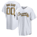 Custom Atlanta Braves Active Player 2022 All-Star Cool Base White Puhics Stitched Jersey