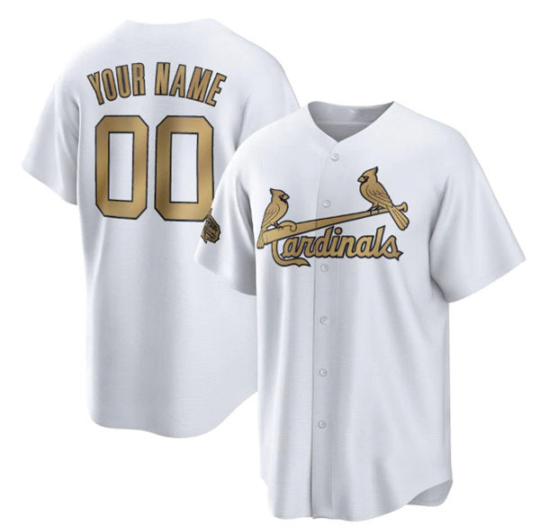 Custom St. Louis Cardinals Active Player 2022 All-Star Cool Base White Puhics Stitched Jersey