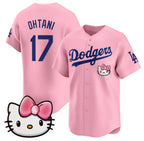 Los Angeles Dodgers #17 Shohei Ohtani Pink Puhics 2025 Hello Kitty Vapor Limited Stitched Jersey