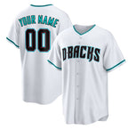 Custom Arizona Diamondbacks White Puhics Cool Base Stitched Jersey