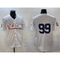 New York Yankees #99 Aaron Judge White Puhics Bronx Graffiti Vapor Limited Stitched Jersey