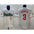 Philadelphia Phillies #3 Bryce Harper White Puhics Phanatic Limited Stitched Jersey