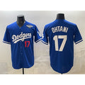 Los Angeles Dodgers #17 Shohei Ohtani Royal Puhics 2025 World Series Limited Stitched Jersey