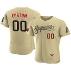Custom Arizona Diamondbacks ACTIVE PLAYER 2021 Gold Puhics City Connect Flex Base Stitched Jersey