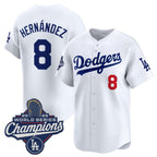 Los Angeles Dodgers #8 Enrique Hernandez White Puhics 2025 Champions Stitched Jersey