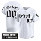 Custom Detroit Tigers ACTIVE PLAYER White Puhics 'Motor Gothic Edition' Vapor Premier Limited Stitched Jersey