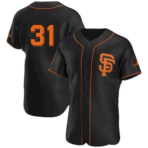 San Francisco Giants #31 LaMonte Wade Jr Black Puhics 2021 Alternate Jersey