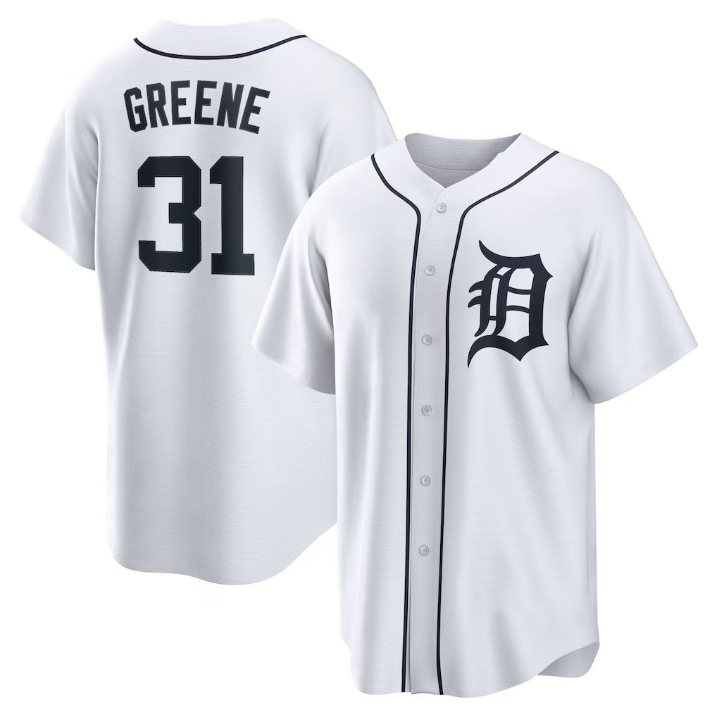 Detroit Tigers #31 Riley Greene White Puhics Replica Player Jersey