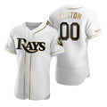 Custom Tampa Bay Rays White Puhics Stitched Flex Base Golden Edition Jersey