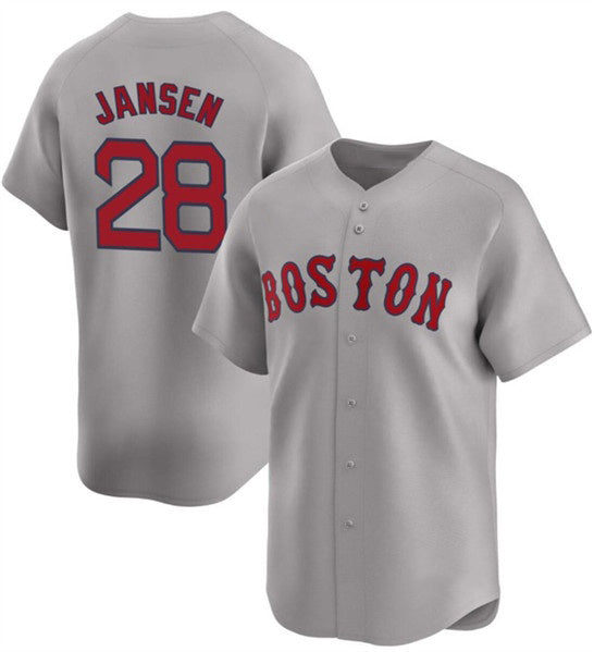 Boston Red Sox #28 Danny Jansen Gray Puhics 2024 Away Limited Stitched Jersey