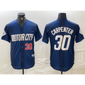Detroit Tigers #30 Kerry Carpenter Number 2024 Navy Puhics City Connect Cool Base Limited Stitched Jersey