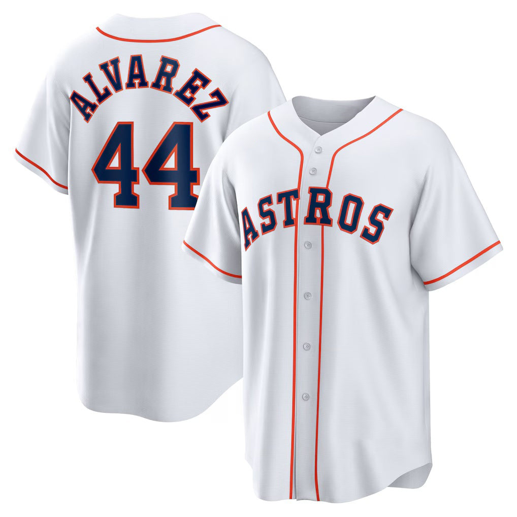 Houston Astros #44 Yordan ¨¢lvarez White Puhics Home Replica Player Jersey