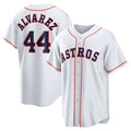 Houston Astros #44 Yordan ¨¢lvarez White Puhics Home Replica Player Jersey