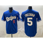 Los Angeles Dodgers #5 Freddie Freeman Royal Puhics Limited Stitched Jersey