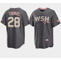 Washington Nationals #28 Lane Thomas 2022 Grey Puhics City Connect Cherry Blossom Cool Base Stitched Jersey
