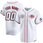 Custom Cincinnati Reds Active Player White Puhics 2025 Speedway Classic Home Limited Stitched Jersey