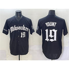 Milwaukee Brewers #19 Robin Yount Black Puhics 'Gothic 414 Shadows Edition' Vapor Premier Limited Stitched Jersey